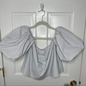 Design Lab Lord & Taylor Off Shoulder Crop Top